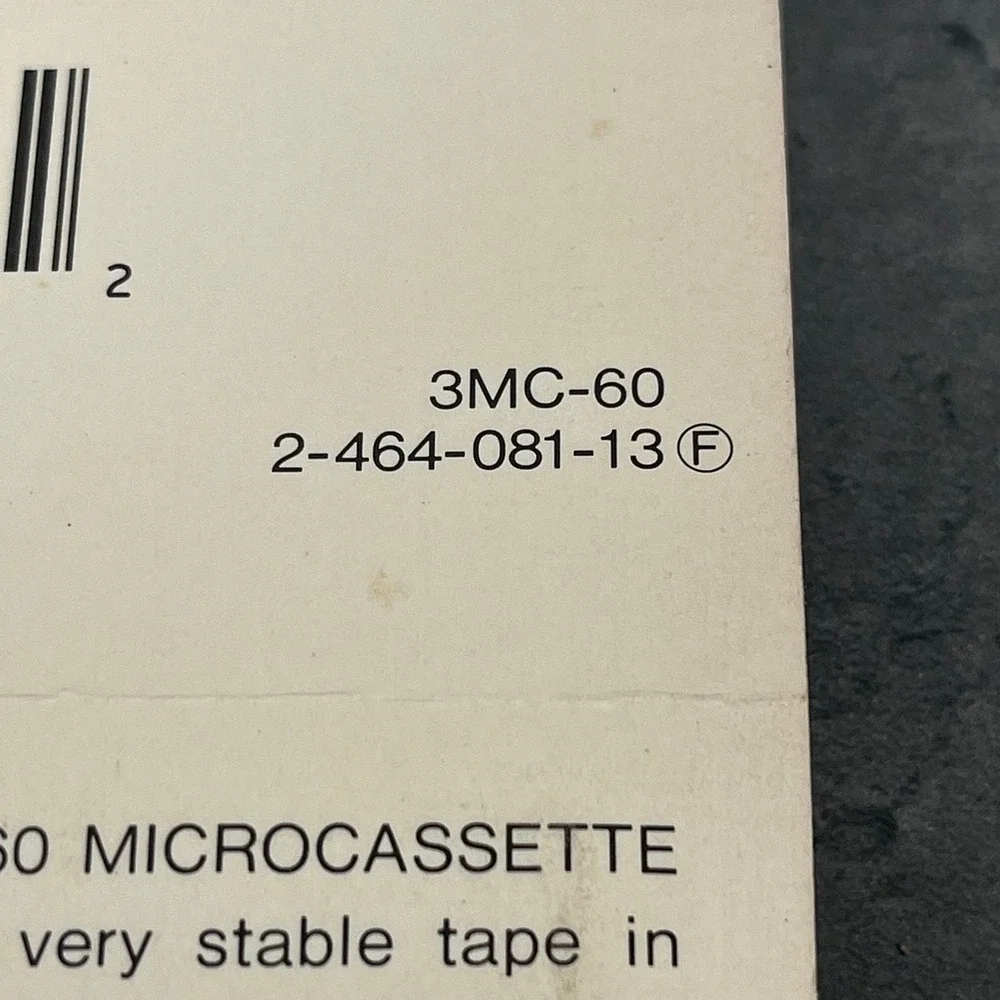 Sony MC-60‎ Microcassette 60 Minute Normal Position 3-Pack 3MC-60 Made in Japan